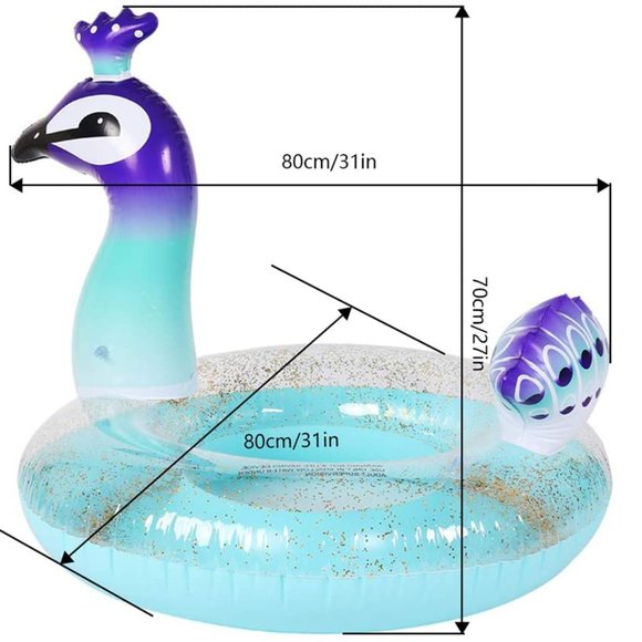 🎈3 for $25🎈Sequin Inflatable Swimming Pool Float - Floating Swan - Picture 3 of 10